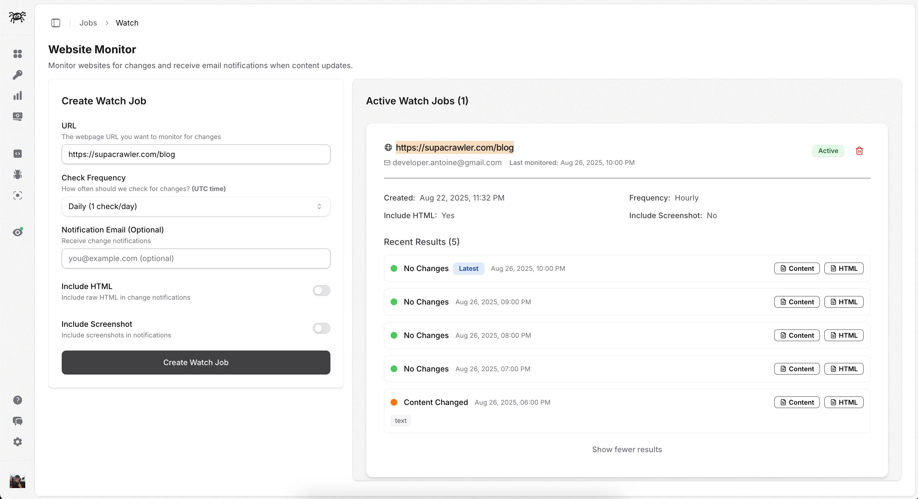 Automate Monitoring Website Changes Automatically with Watch API
